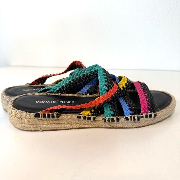 Donald J Pliner Multicolor Braided Espadrille Sandal Size 8 - Picture 4 of 6